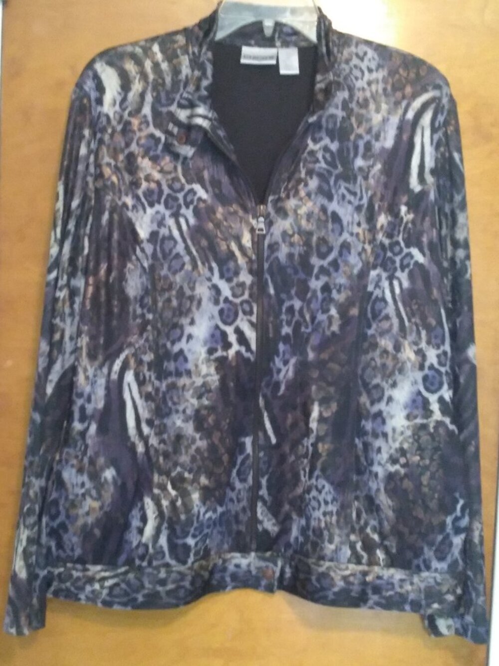 Chico's Animal Print Zip Up Jacket - Chico's Size 2